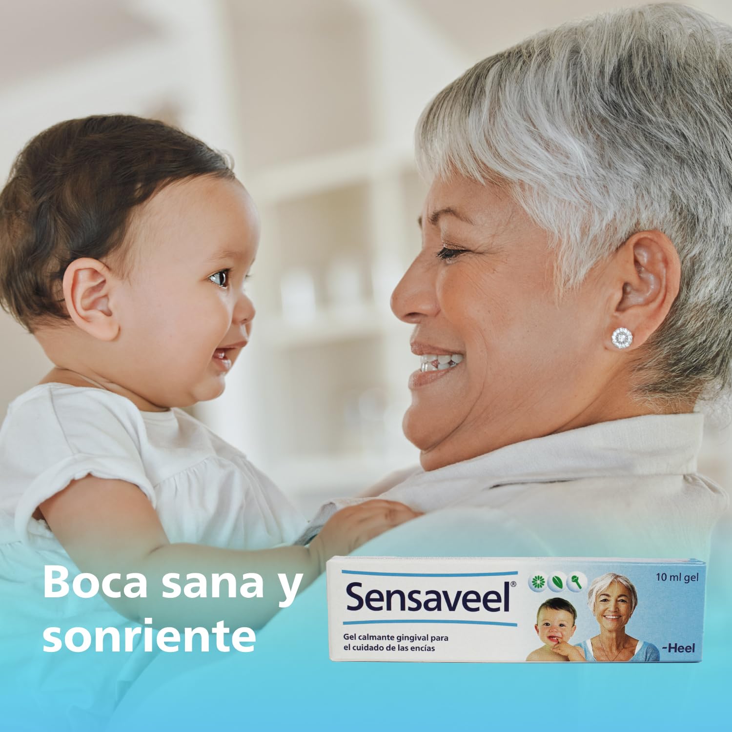 Heel - Sensaveel Gingival żel do pielęgnacji dziąseł, z ekstraktem z rumianku i szałwii, łagodzi podrażnienia, efekt chłodzenia, bez dodatku cukru, dla dorosłych, niemowląt i dzieci - 30 ml