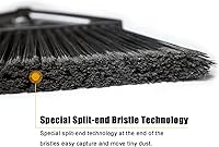 Vista 2 de Escoba comercial resistente, paquete de 3 escobas angulares mejoradas para barrer al aire libre e interior, escobas negras perfectas de la casa, 3 x
