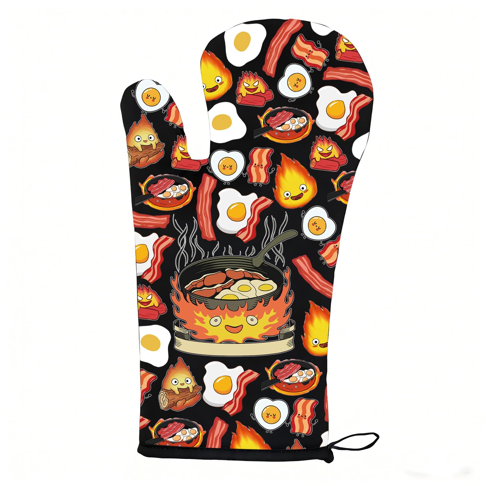 Gants de cuisine LEVLO motif dessin animé contre les brûlures de poêle et de four