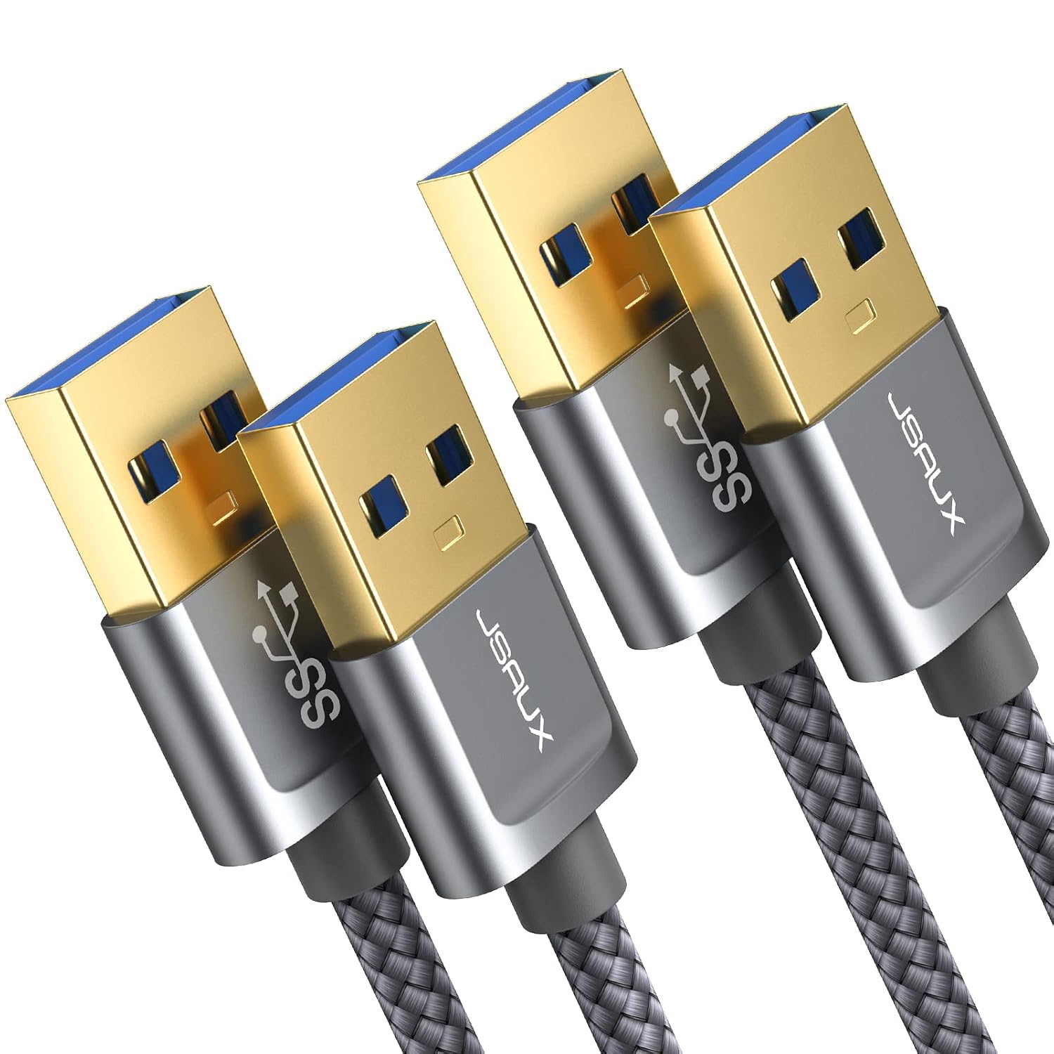 SUNGUY USB 3.0 A Auf A Kabel 1m – 5 Gbit/s Datenübertragung, Nylon-Geflecht, Für Drucker, Festplatten, Kameras