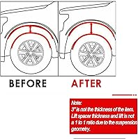 Vista 4 de Kit de elevación de nivelación delantera de 3 pulgadas compatible con Chevrolet Silverado/GMC Sierra 1500 2WD 1999-2006