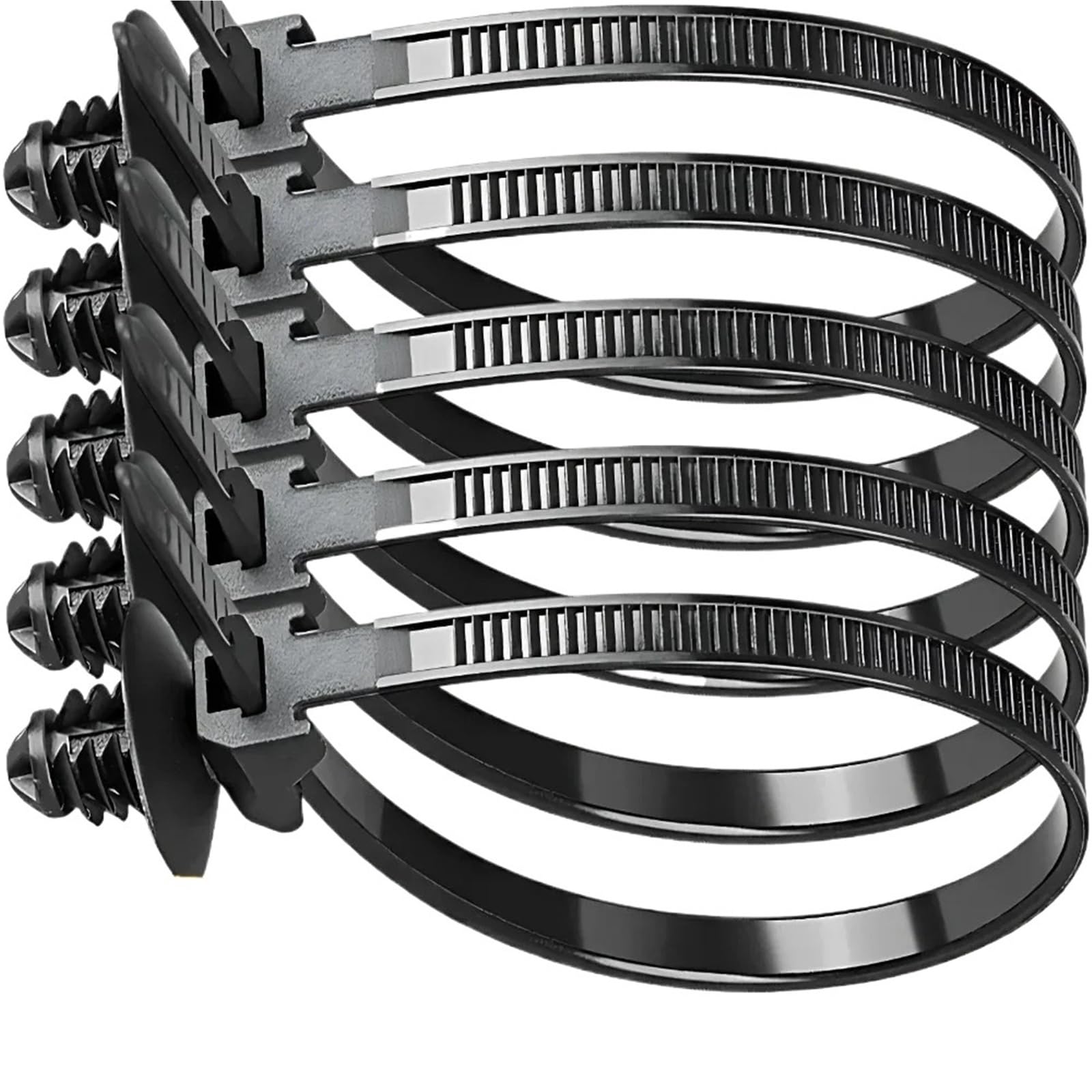 Zip Ties Nylon Car Cable Zip Ties Push Mount Wire Harness Loom Routing Clip Holder Fastener Retainer Clamp for Auto Engine Chassis Fix Long Cable Ties(50pcs)