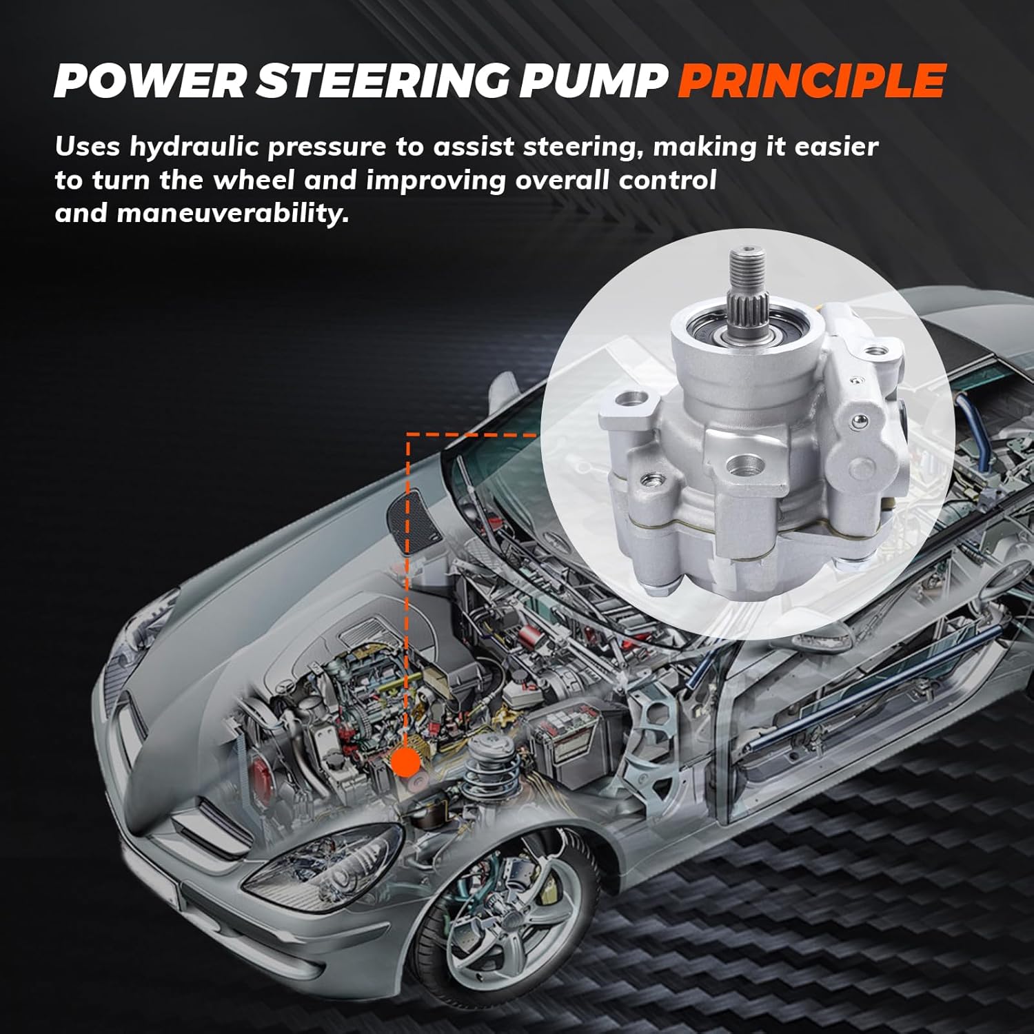 21-5259 Power Steering Pump Assembly Compatible with Lexus IS300 2001 2002 2003 2004 2005, 3.0L Power Assist Pump Replace # 4432053030