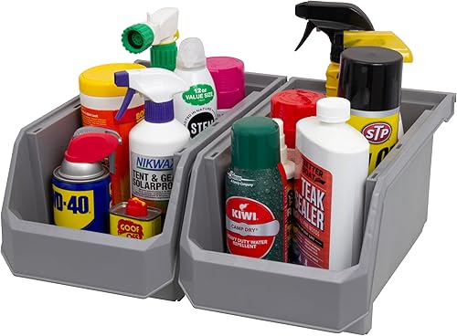 Miniatura 4 de Contenedores de plástico para organización y almacenamiento para armario, cocina, oficina, garaje u organización de despensa, contenedores