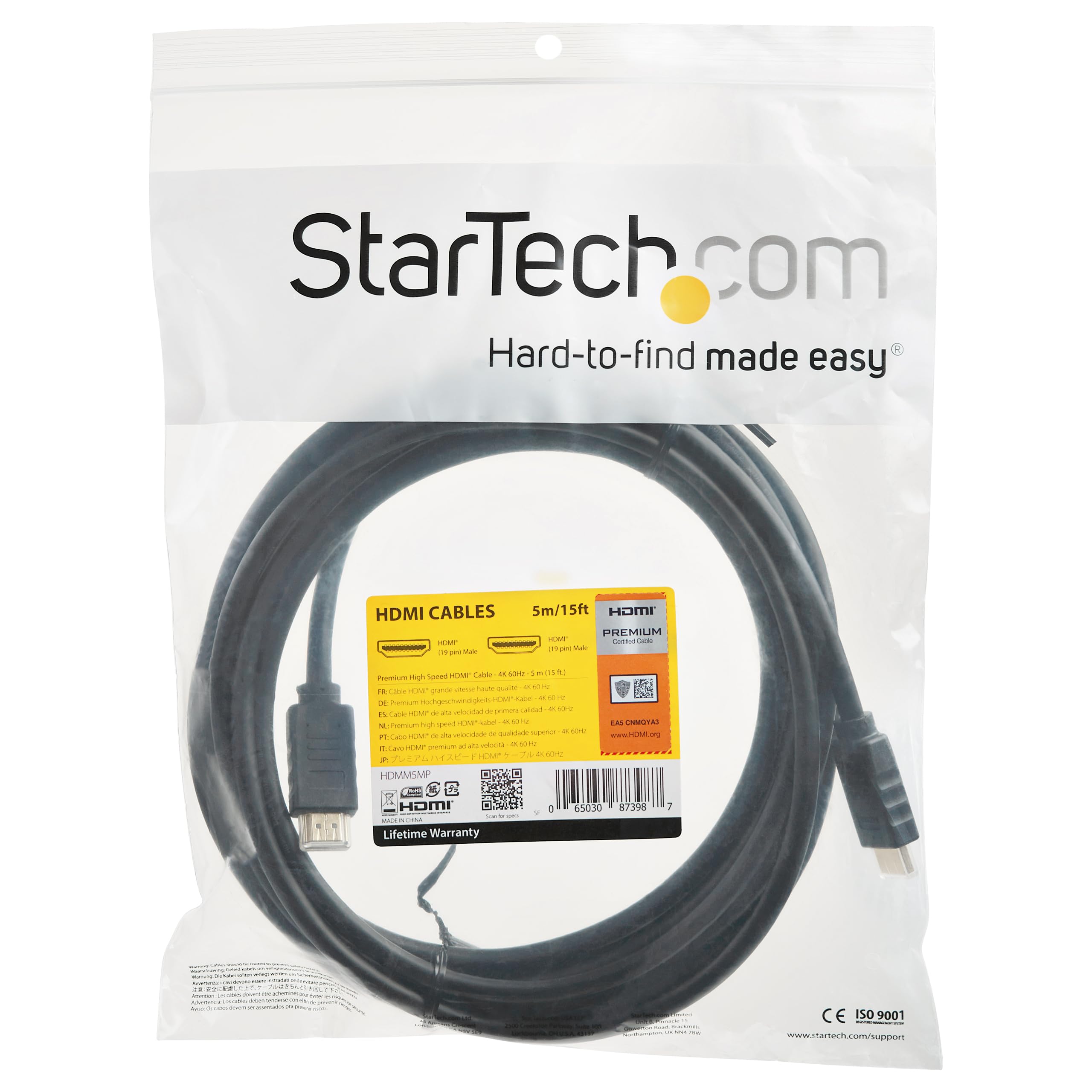 StarTech.com ハイスピードHDMIケーブル 15m HDMI 2.0 Amazon.com: StarTech.com 50ft (15m) HDMI 2.0 Cable - 4K 60Hz