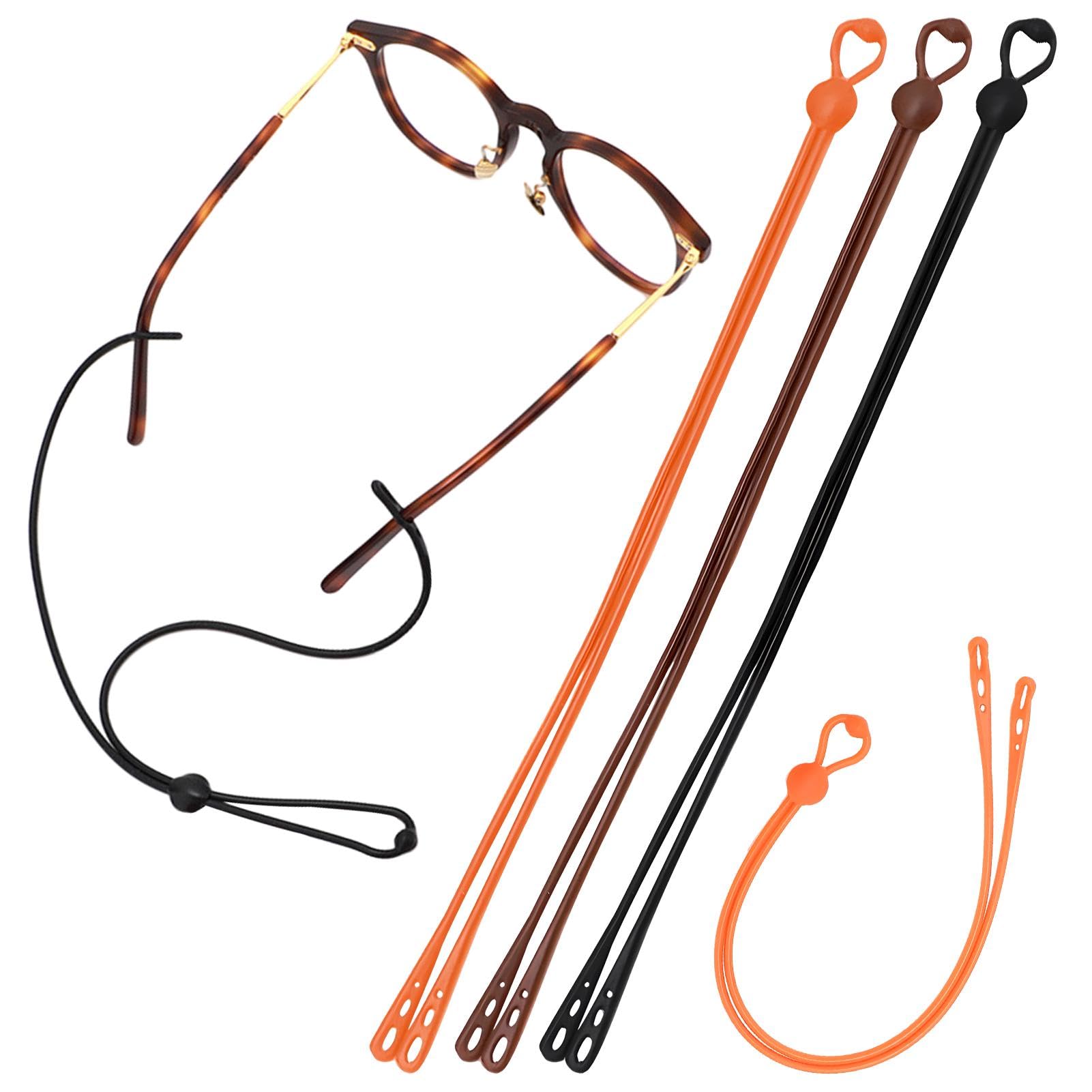 Tiamorph 3 Pcs Eyeglasses Straps Chain,Non Slip Glasses Straps,Adjustable Eyeglass Cords Eyeglass String Holder Unisex Glasses Cord for Sunglass Eyeglass Decoration and Sports