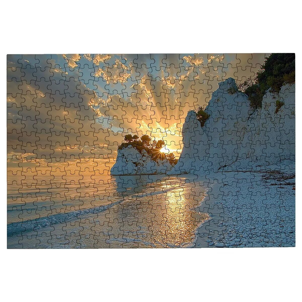 Puzzle 2000 Pezzi Paesaggi, Puzzle Spiaggia per Adulti, Puzzles in Legno Intrattenimento Creativo, Divertimento, Puzzles Educativi Classici con Confezione di Alta Qualità Idea Regalo Donna Decor -2496