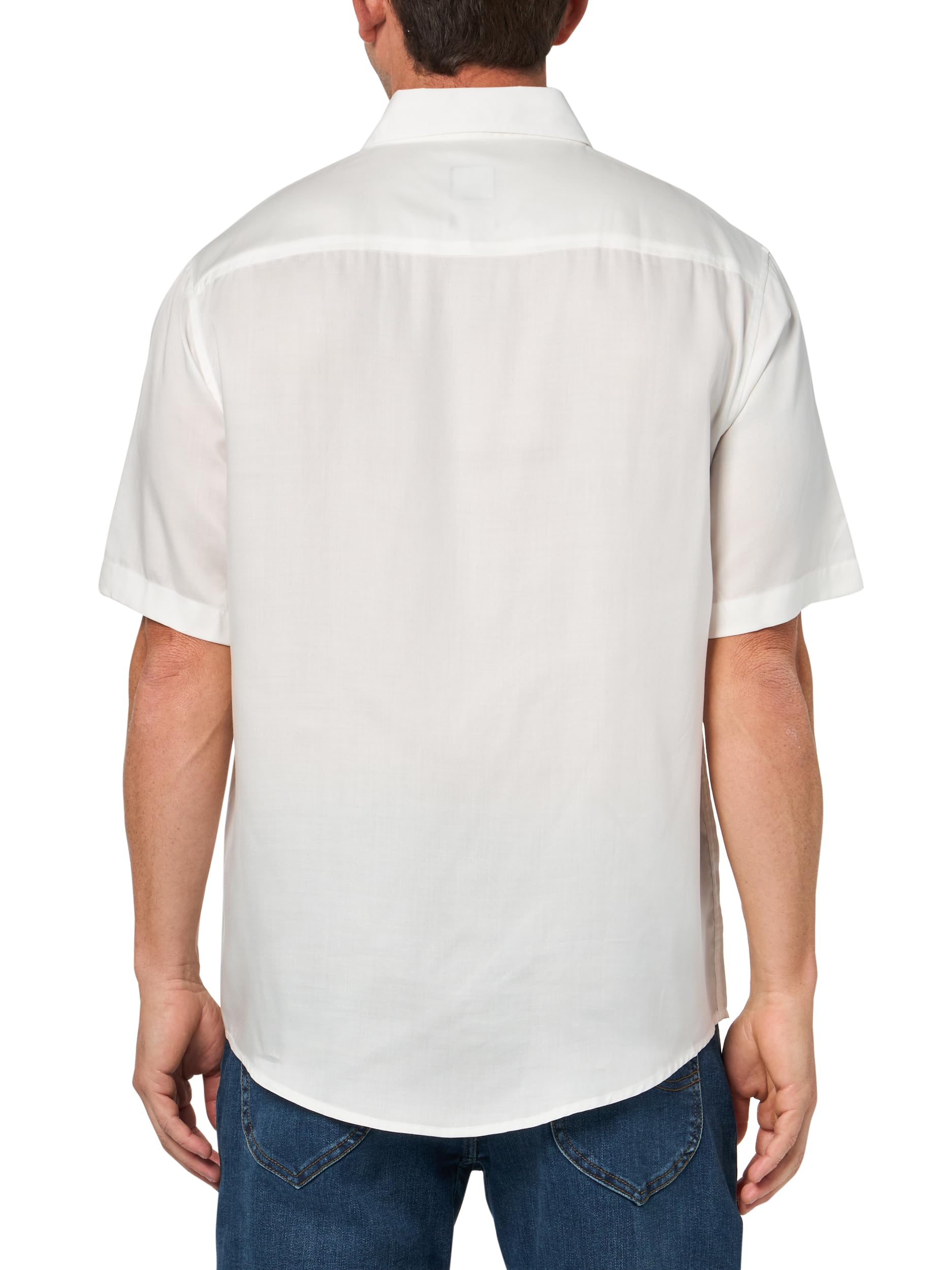 Armani Exchange Short Sleeve Oversized Fit Lyocell Shirt with Pocket Camicia a Maniche Corte Oversize Lyocell con Tasca Uomo