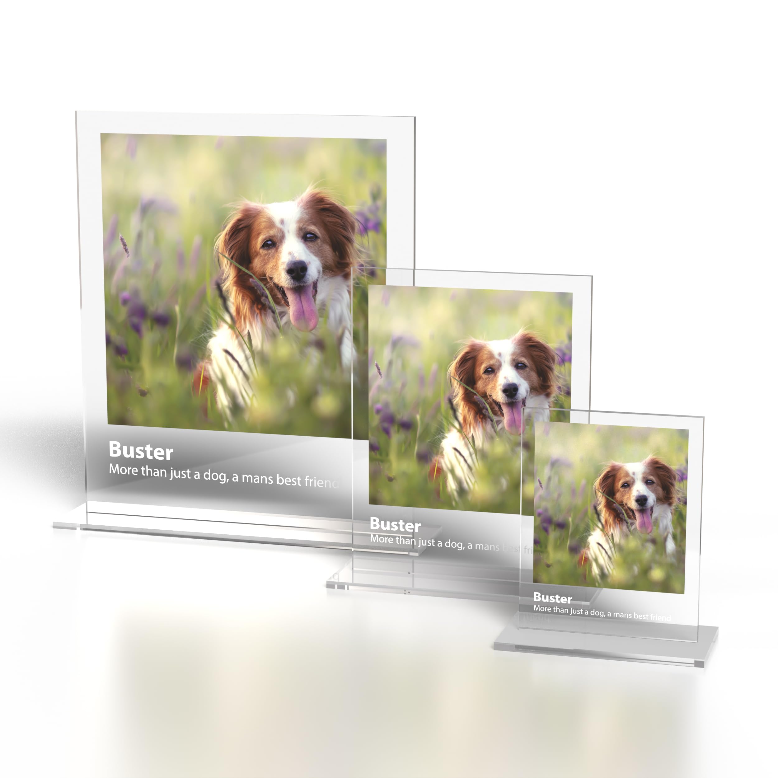 Personalised Photo Print, Customisable Acrylic Photo Block, Perfect Photo Gift & Frame Alternative - Ideal for Birthdays, Anniversaries & Special Occasions (Clear)