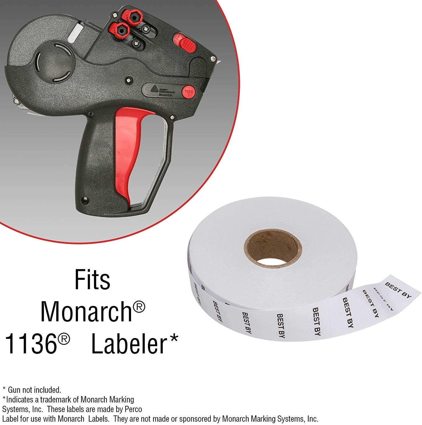 Crazy Deals Best by Labels for Monarch 1136 Price Gun – 24 Rolls, 42,000 Labels