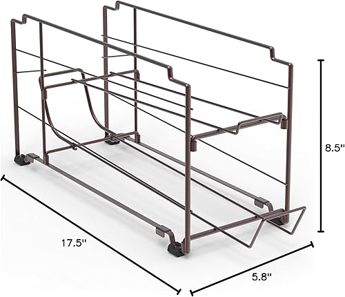 Miniatura 7 de Estante dispensador de latas de bebidas, de carga frontal, Bronce bronce,Cromado,Blanco,plateado,https://www.amazon.com/dp/undefined