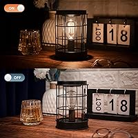 Vista 6 de Electric Wax Melt Warmer,Wax Warmer for Scented Wax Melts,Candle Wax Burner Fragrance Warmer and Vintage Light Bulbs,Wax Melt Melter for Rustic Home