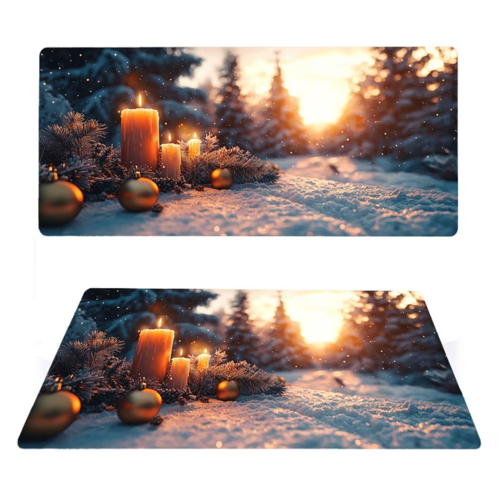 Podkładka pod mysz świecową, podkładka pod mysz do gier XXL 1200 x 600 x 5 mm, podkładka na biurko dla graczy, bardzo duża bezszwowa mata na stół dla graczy, antypoślizgowa podstawa, wodoodporna