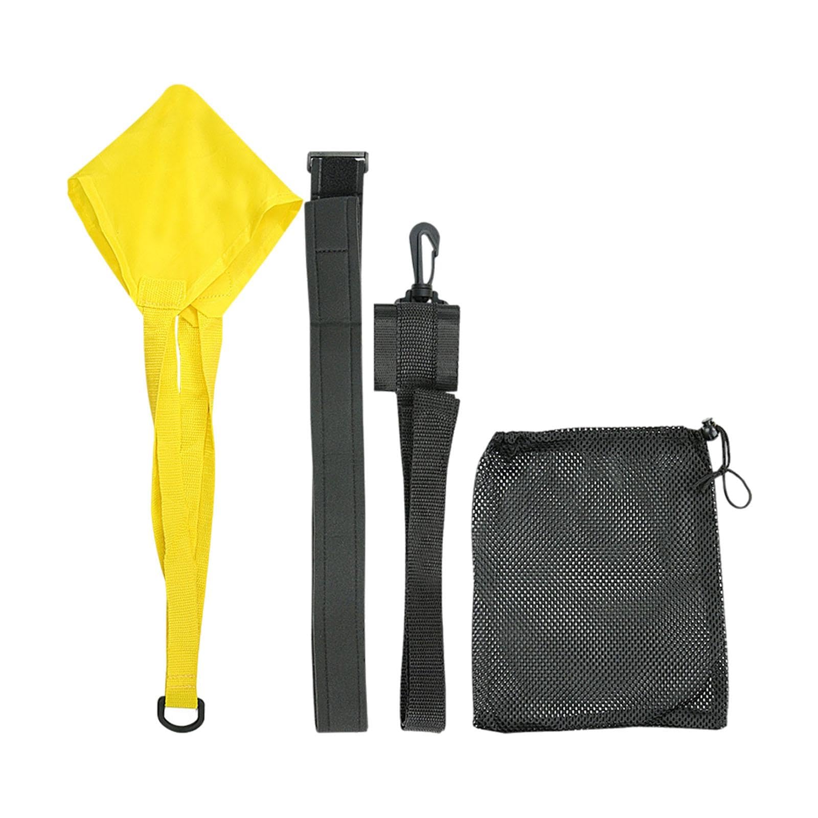 kowaku Swim Parachute Swimming Resistance Belt Parachute Swimming Strength Training Portable Athletes Practical Exerciser Swim Train, Yellow M