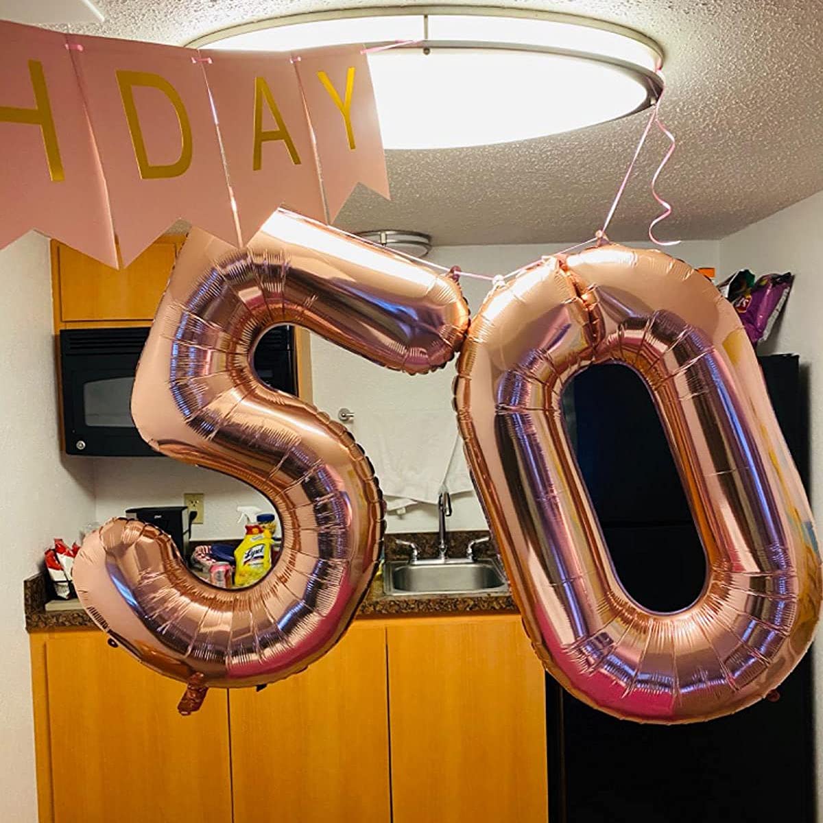 Red 0 balloon 40 Inch Giant Helium Foil Number 0 to 9 Red Balloon Birthday Wedding Party Digital Decorations (Number 0) — view 312