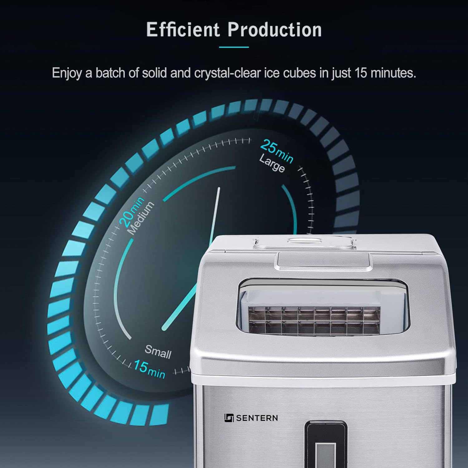 Dimensions of the Sentern Ice Maker