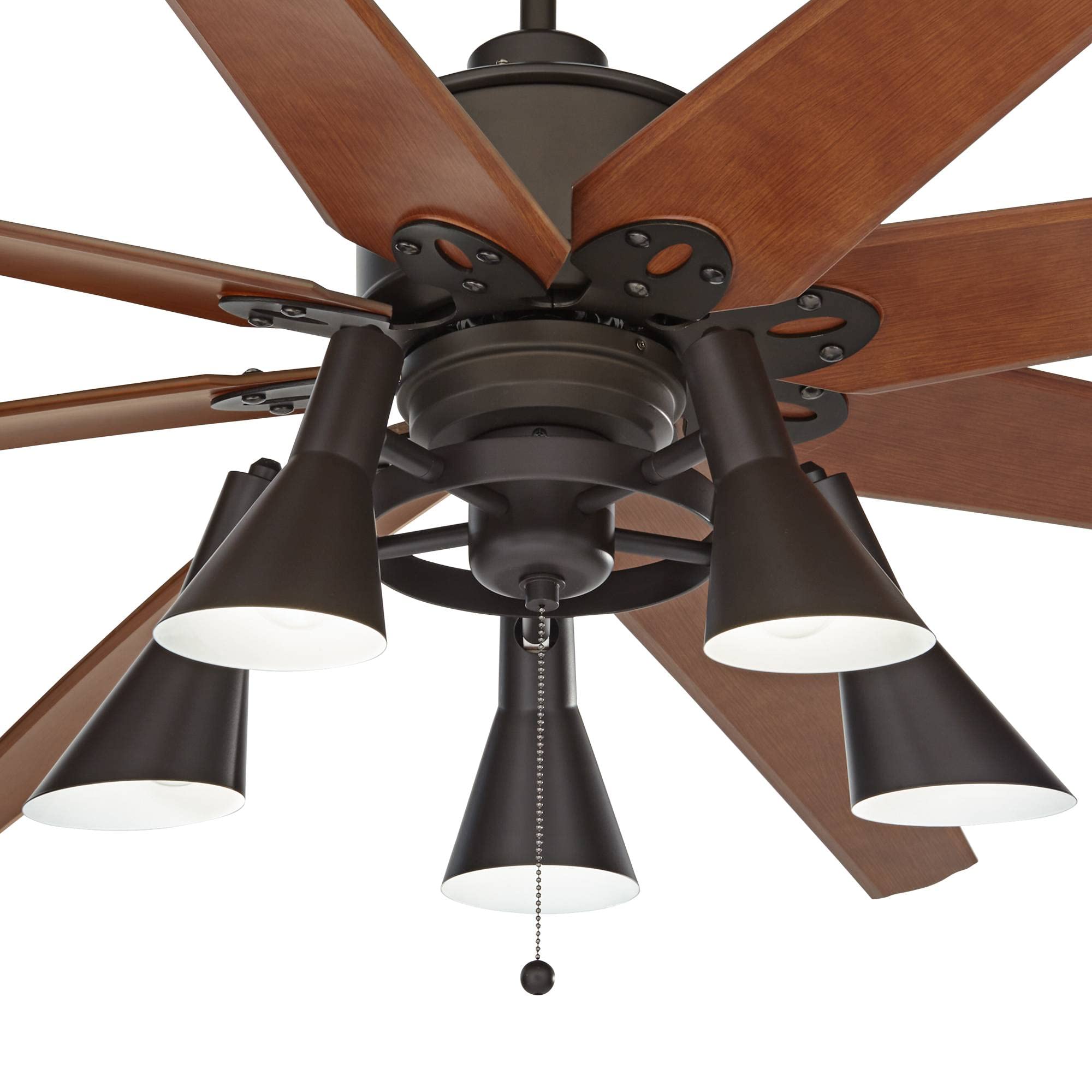 Casa Vieja 72 Inch Predator Ceiling Fan - Rustic Farmhouse LED Light With Remote Control