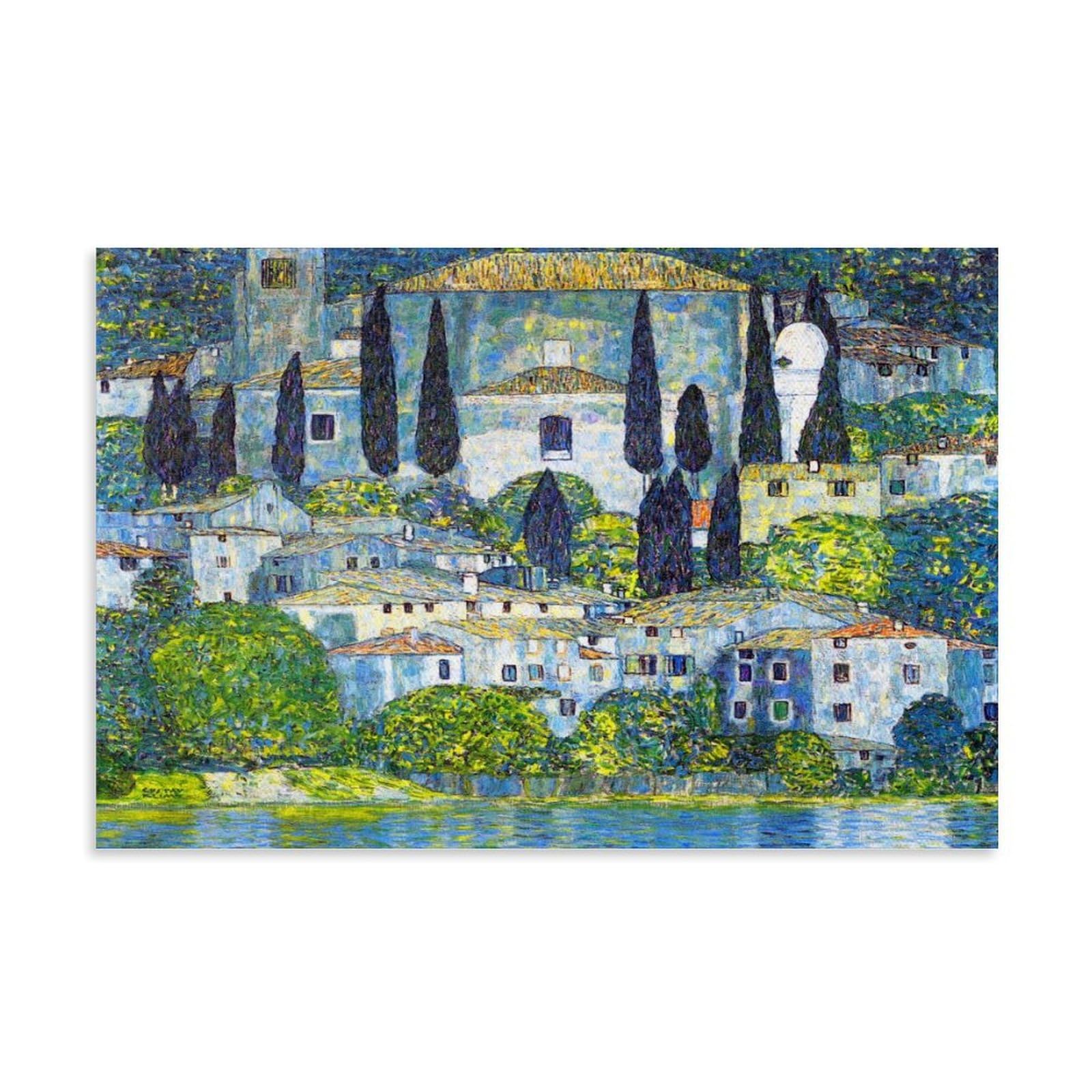 Gajust Unframe Church In Cassone Poster Church In Cassone Painted By Gustav Klimt In 1913., Canvas Print Art Poster; ; 12X18inch(30X45cm)