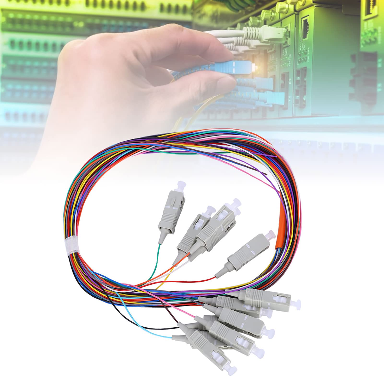 Cavo Pigtail in Fibra SC/UPC 62.5/125,Cavo Pigtail in Fibra Multimodale, Cavo Pigtail in Fibra Multimodale Livello Classe Portante 12 Core con Guscio in PVC Per Sistemi E Strumenti di Comunicazione I