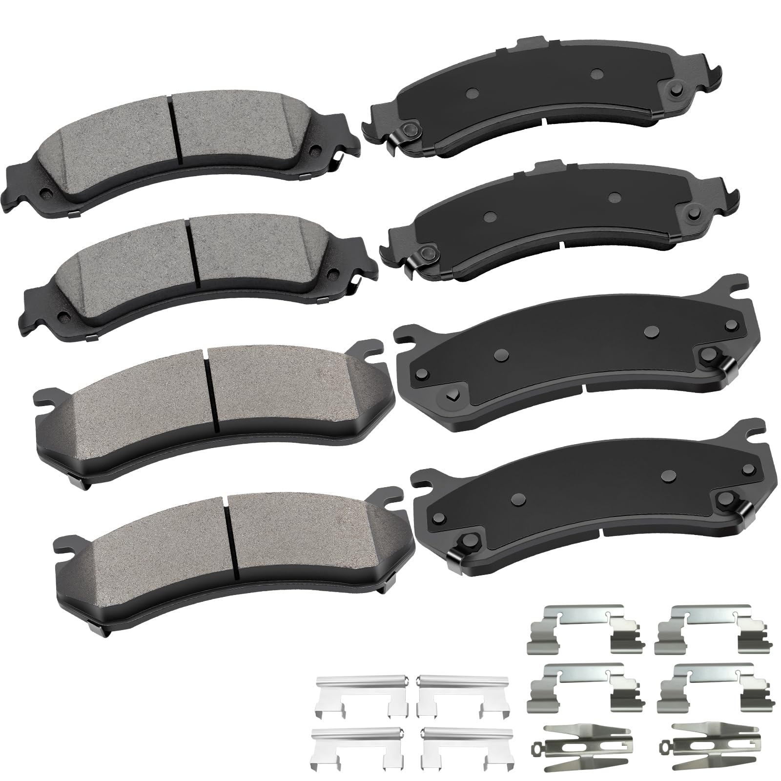 cciyu D785 D834 Brake Pads w/Hardware Front Rear Disc Brake Pad Set