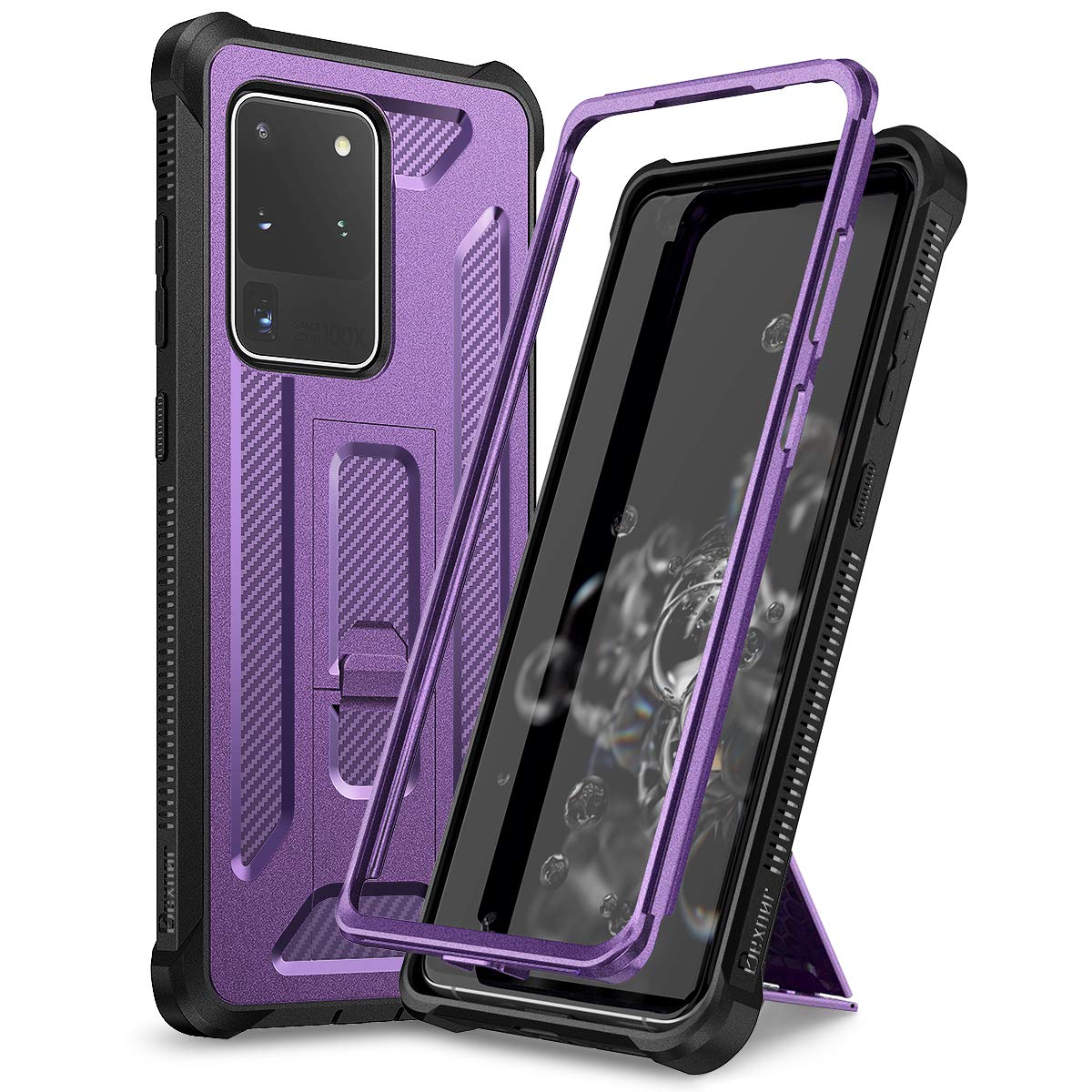 Dexnor Compatible With Samsung Galaxy S Ultra 5g Case 6 9 Military Grade 360 Full Body Protection Cover Shockproof Bumper With Stand Without Built In Screen Protector Purple Amazon Co Uk Electronics Photo