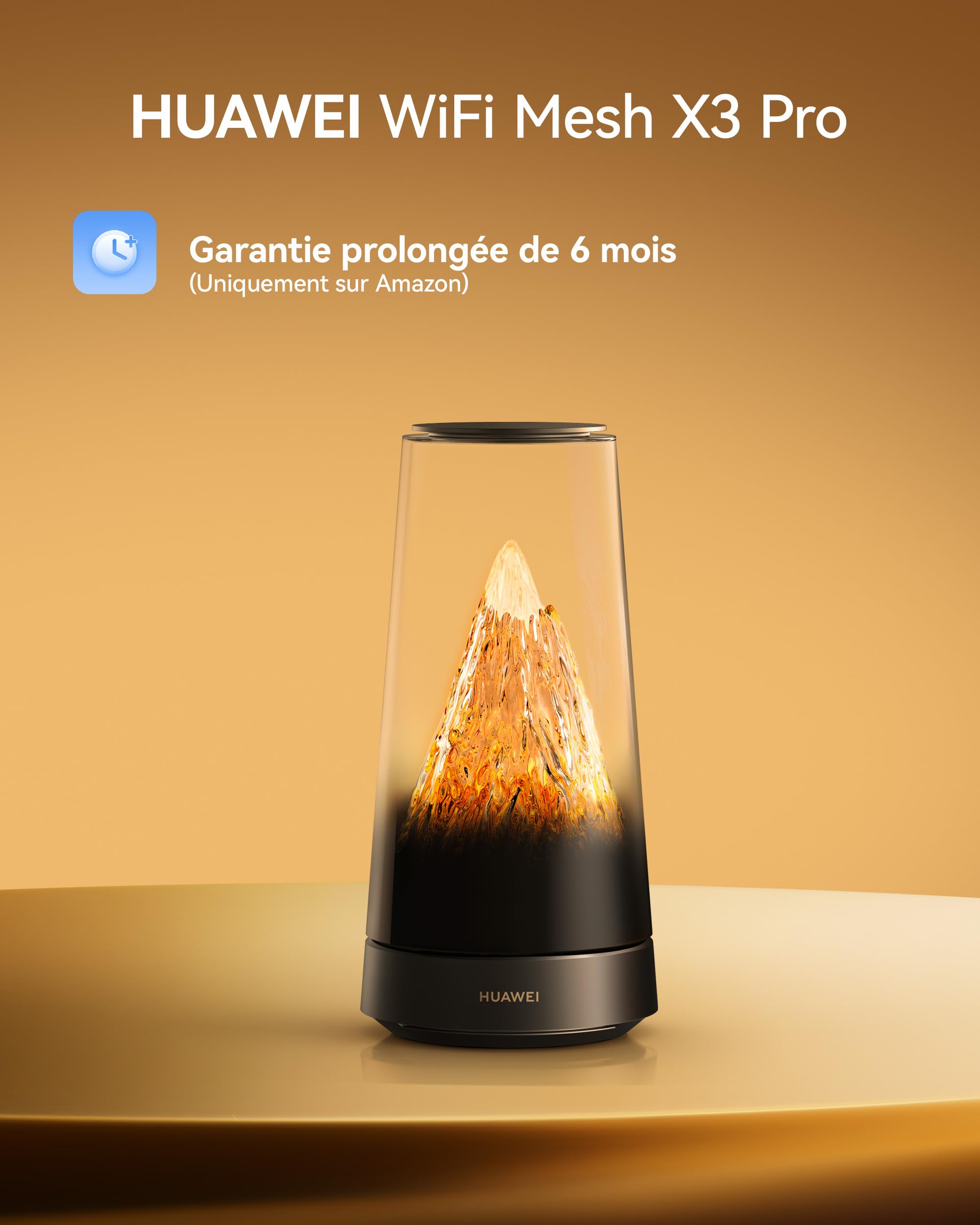 HUAWEI WiFi Mesh X3 Pro Pack, Wi-FI 7 à Double Bande Jusqu’à 3,6 Gbit/s, BE 3600, Couverture Jusqu’à 120 m², Contrôle Parental, Diagnostic de Votre Wi-FI,HUAWEI HomeSec®, Garantie de 30 Mois