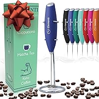 Vista 26 de Elementi Mezclador de bebidas de mano - Agitador de bebidas eléctrico para bebidas en polvo - Varita mezcladora de polvo de proteína y espumador