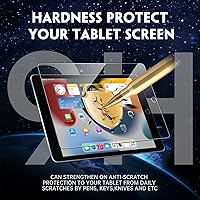 Vista 5 de Protector de pantalla para iPad de 10. generación (10.9 pulgadas, modelo 2022 A2696A2757A2777), película de vidrio templado sensible al tacto