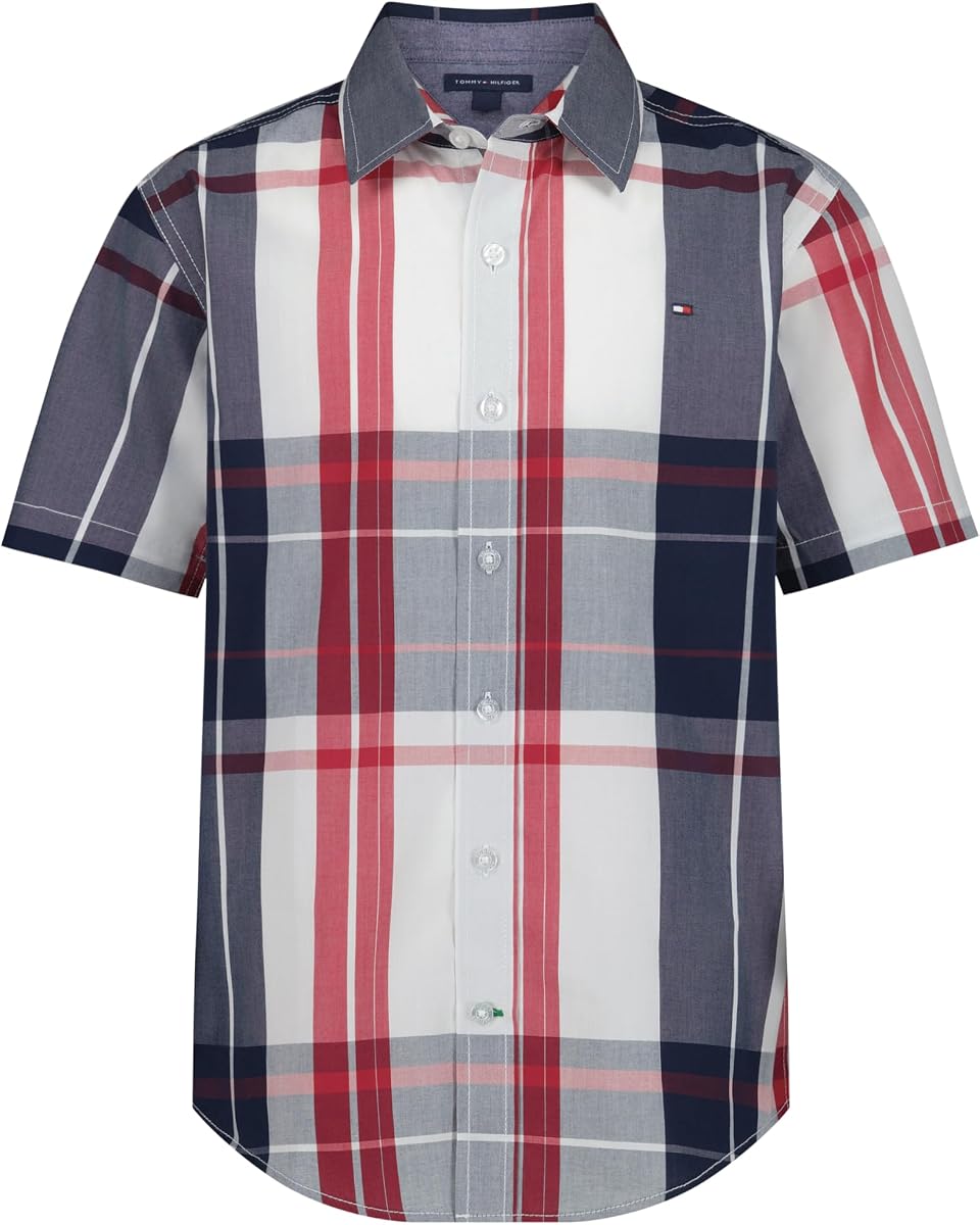 Camisa tejida de manga corta con botones para niño