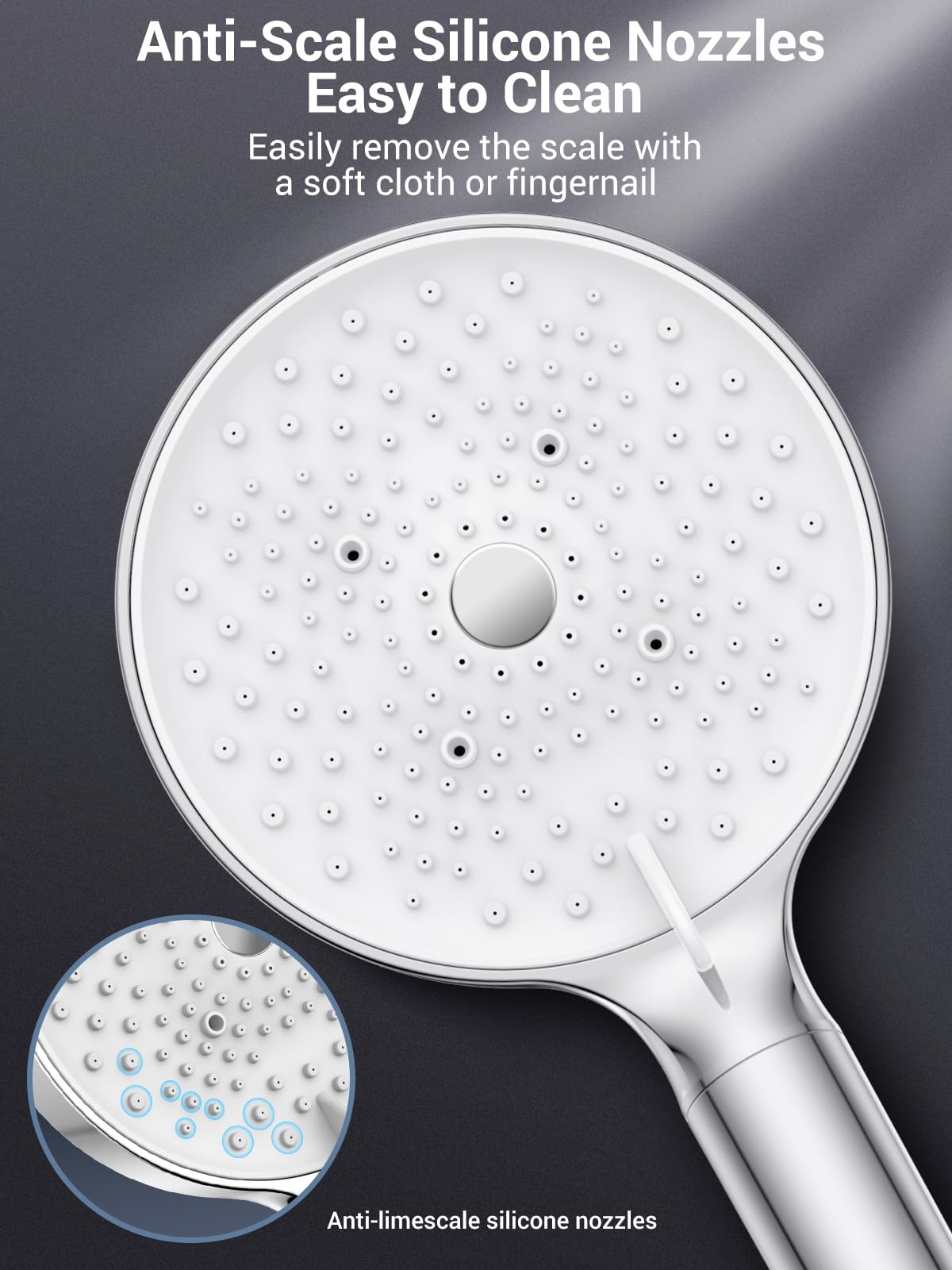 Pommeau De Douche Économie D'Eau - 6 Modes Jet - Anti-Calcaire - 7.5L/min - Chromé