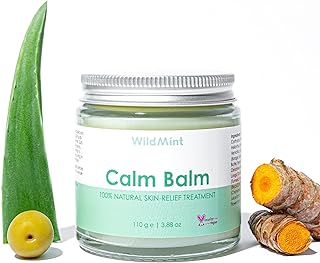 WildMint Calm Balm 100% Natural Relief Treatment for Sore, Itchy & Dry Skin | Intensive Shea Butter Moisturiser Suitable for Baby with Sensitive Skin Prone to Eczema, Redness & Irritation | 120ml