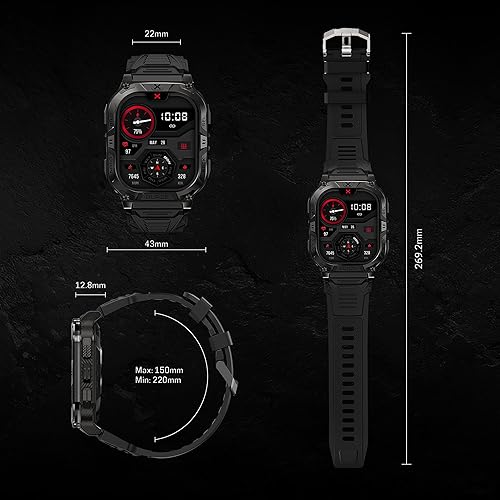 Miniatura 5 de CARBINOX Blaze - Reloj inteligente con GPS  Rastreador de actividad física, resistente al agua IP69K, más de 170 modos deportivos, Gorilla Glass,