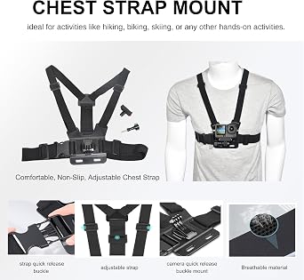 Chest/Head/Wristband/Backpack Mount Kit for DJI Osmo Nano | with Quick Release Mount Adapter