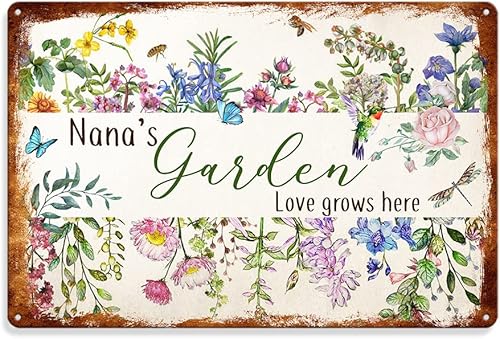 Miniatura 8 de Letrero de jardín de metal con texto en inglés "And Into The Garden I Go" para decoración al aire libre, placa de jardín de flores para hombres,