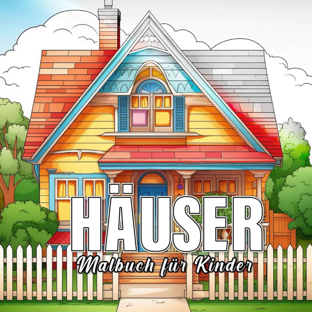 Häuser: Malbuch für Kinder mit 60 Häuser. (Kleine Welten)