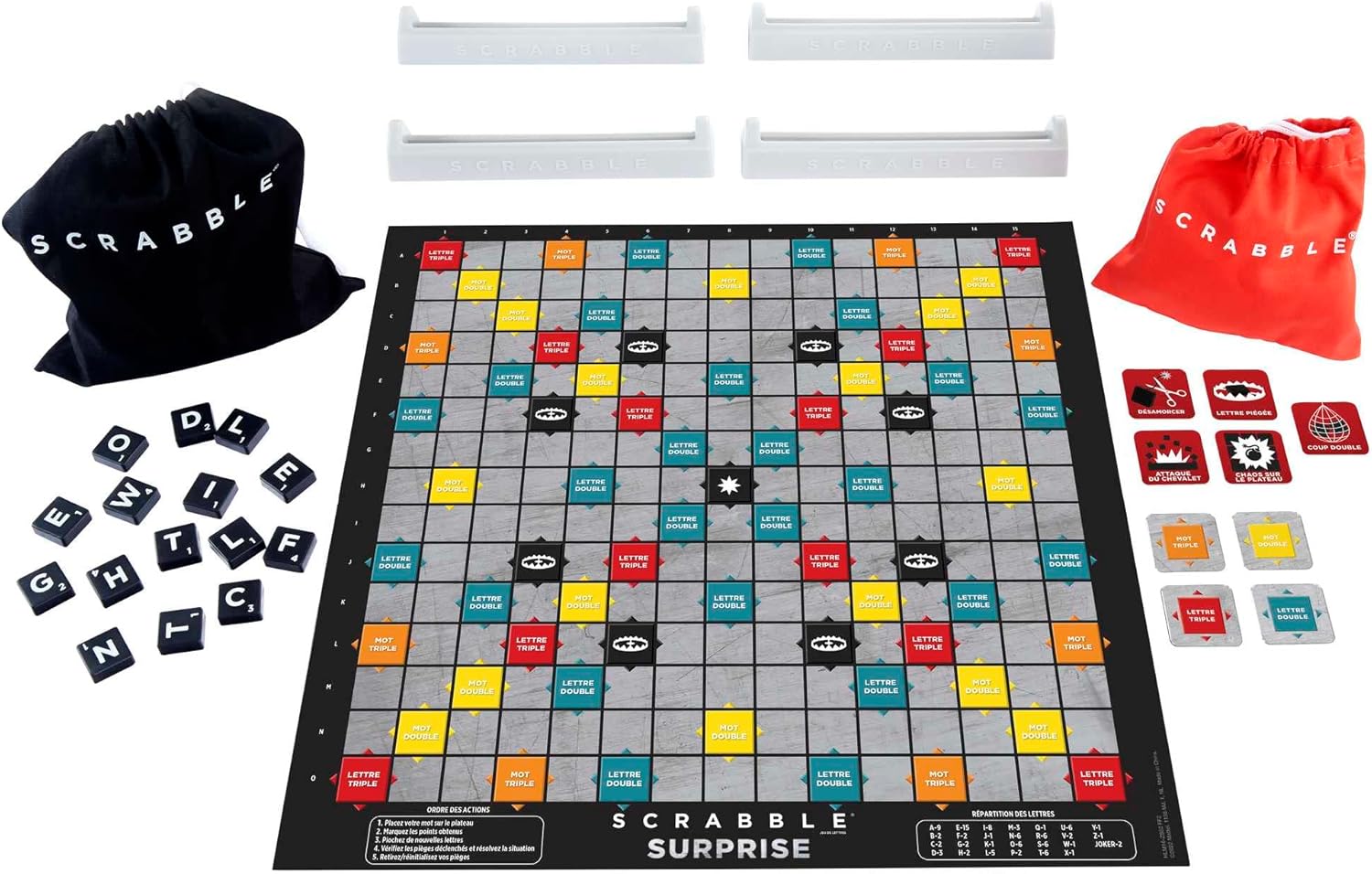 Mattel Scrabble: Jeu de Lettres Familial avec Tuiles Pièges (10 ans et +) - Image secondaire