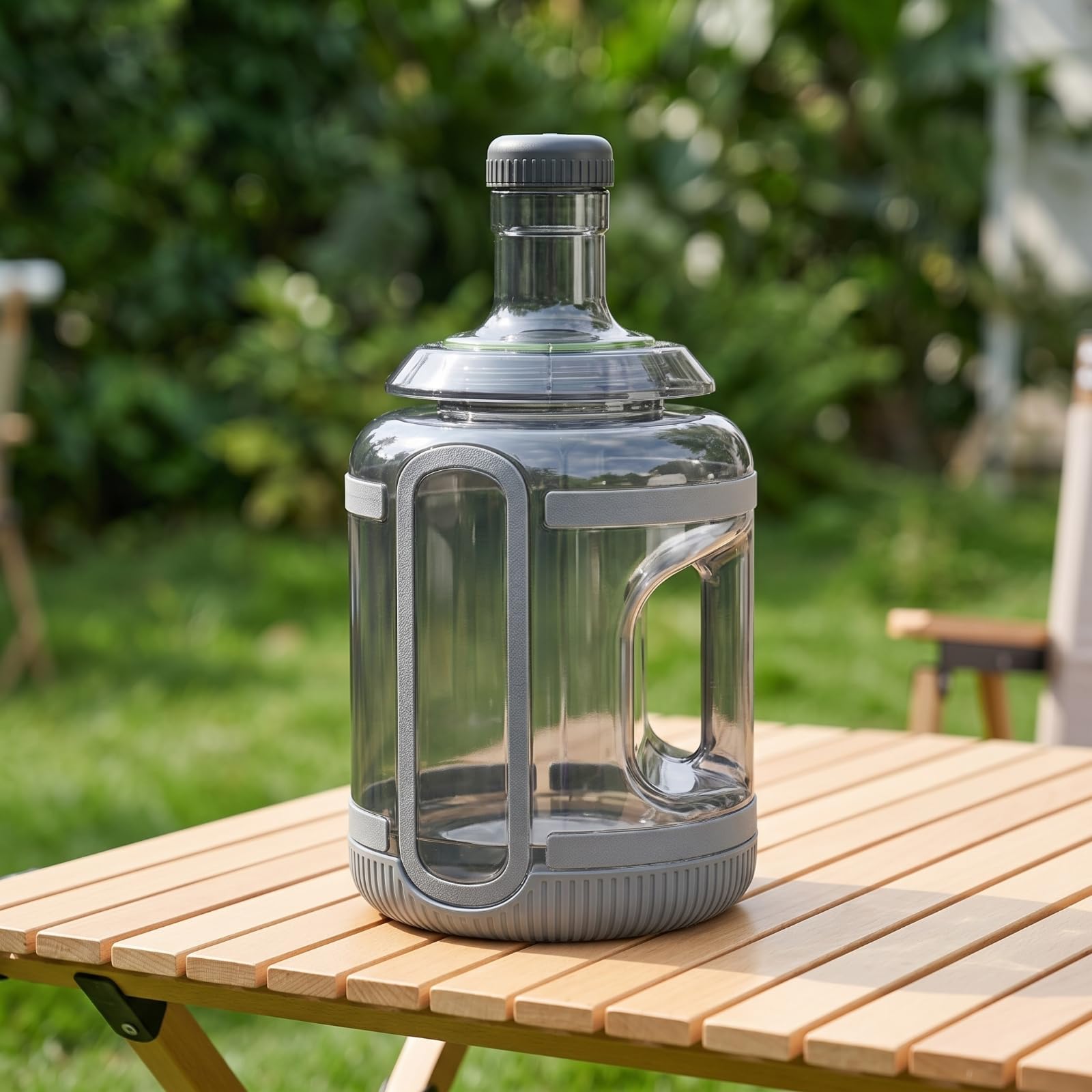 Tanica Trasparente Secchio Antischizzo Serbatoio d’acqua per Macchina Del Caffè, Grigio Nebbia, 7.5L