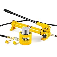 Vista 8 de Gato Cilindro Hidráulico de 10T 50mm/2" de Carrera Porta Power Ram Jack Cilindro de Elevación de Acción Simple Se Retrae Automáticamente