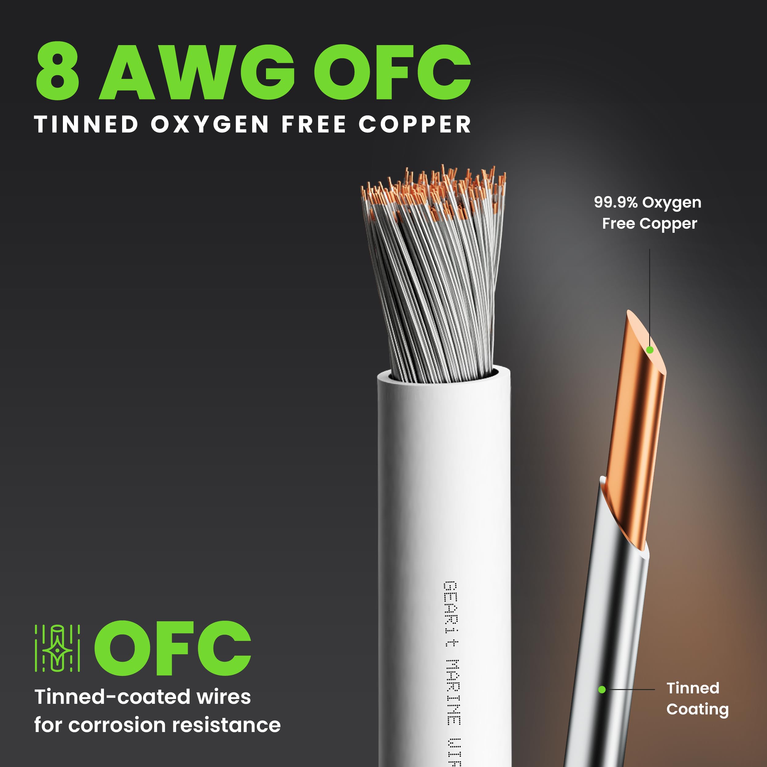 GEARit 8 Gauge Marine Electrical Primary Wire, 8 AWG (100ft) Marine Grade Tinned Copper Oxygen Free for Boat, Automotive, RV, Camper, Trailer