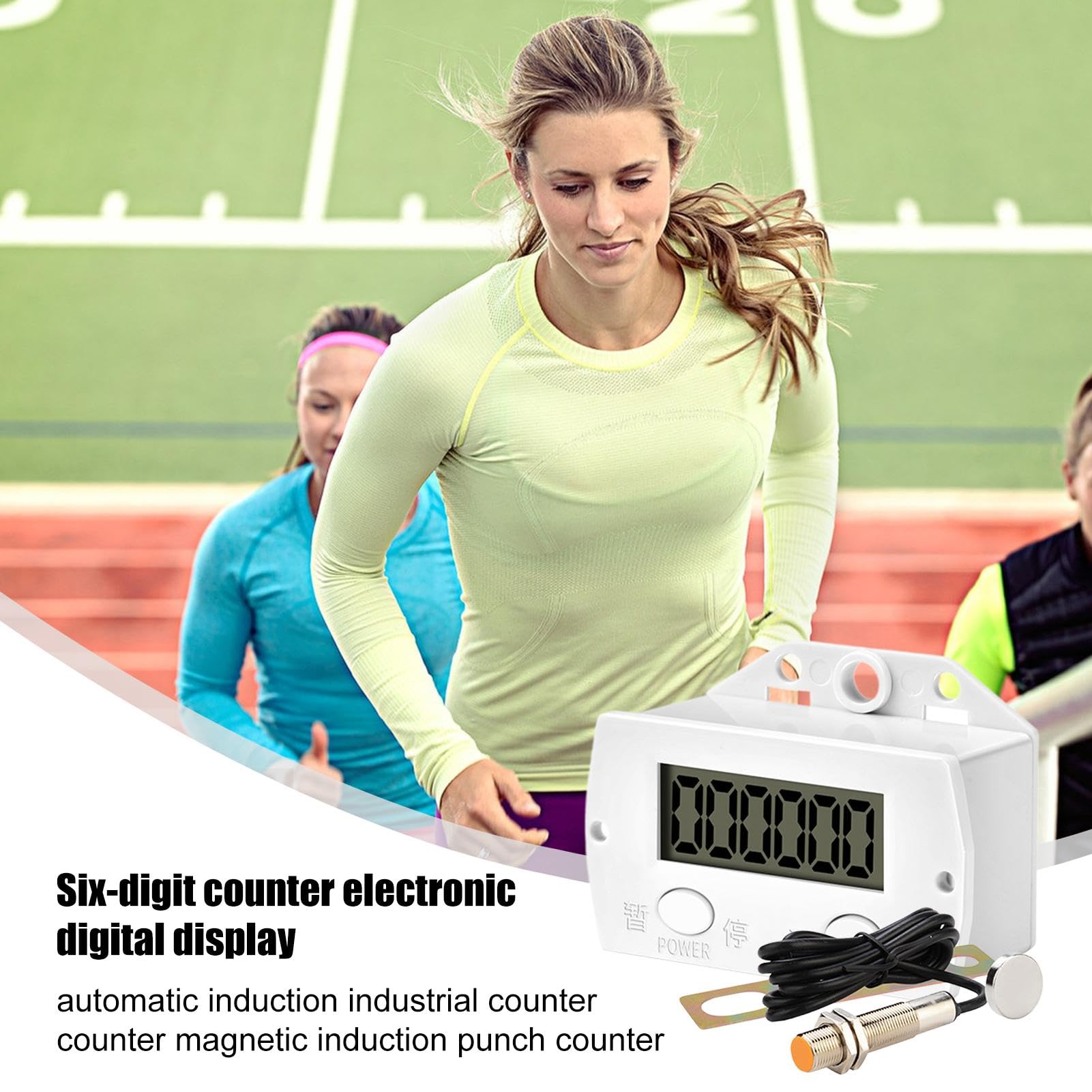Contador digital | Clicker digital automático - Contador digital con pantalla LED automática, contador digital electrónico con 6 dígitos — view 2