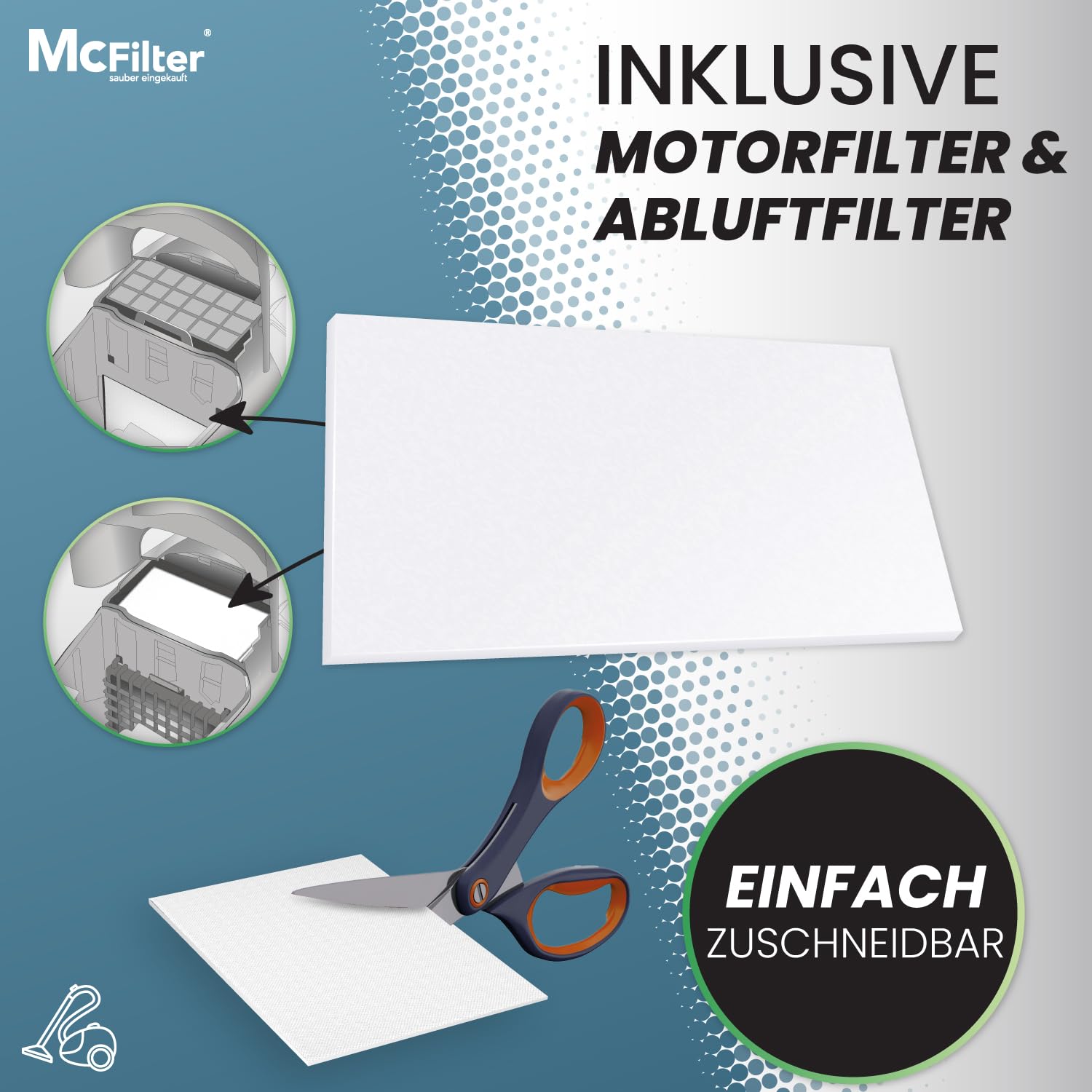 McFilter Stofzuigerzakken, geschikt voor Kärcher WD 3 Premium