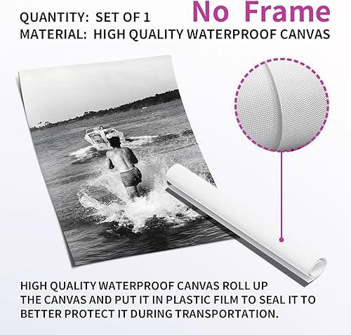 Miniatura 77 de Arte de pared de surf de moda, fotografía retro en blanco y negro, póster de surf, impresión costera, impresión vintage de surf, pósters deportivos