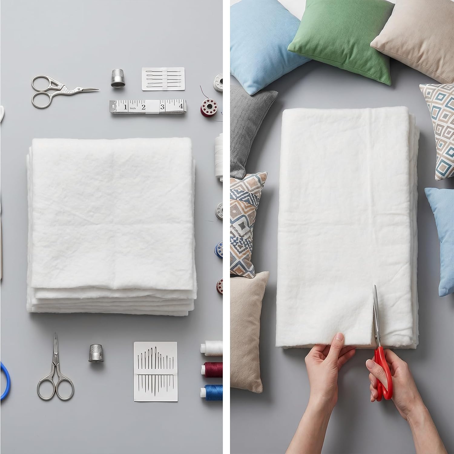 Cotton Batting for Quilting, 79"X 91" Light Weight Quilt Backing, Soft Warm and Natural Cotton Quilt Batting for Sewing Crafts, and Wearable Arts