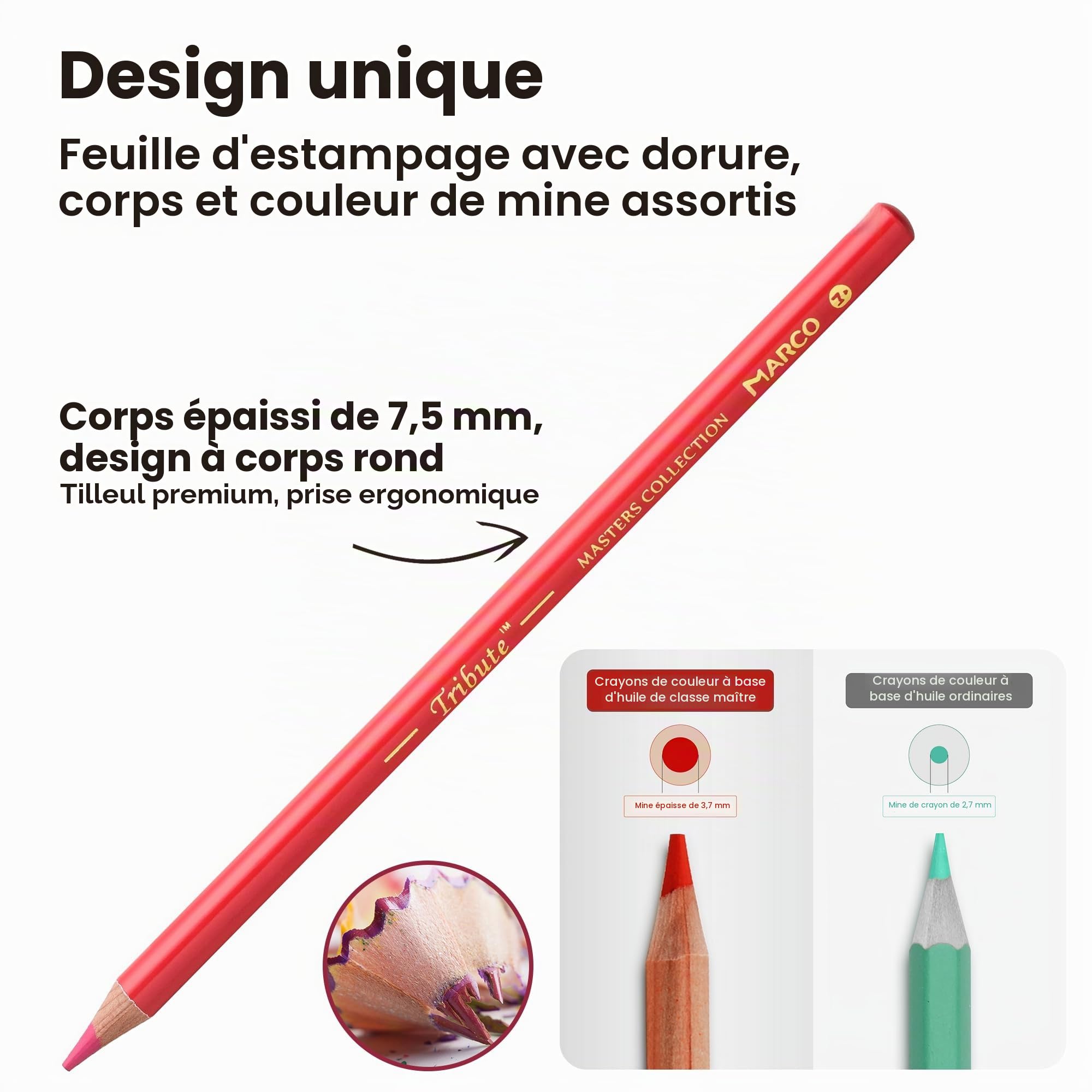 MARCO Crayons de Couleur pour Adultes à Colorier (à base d'huile, 60 couleurs)