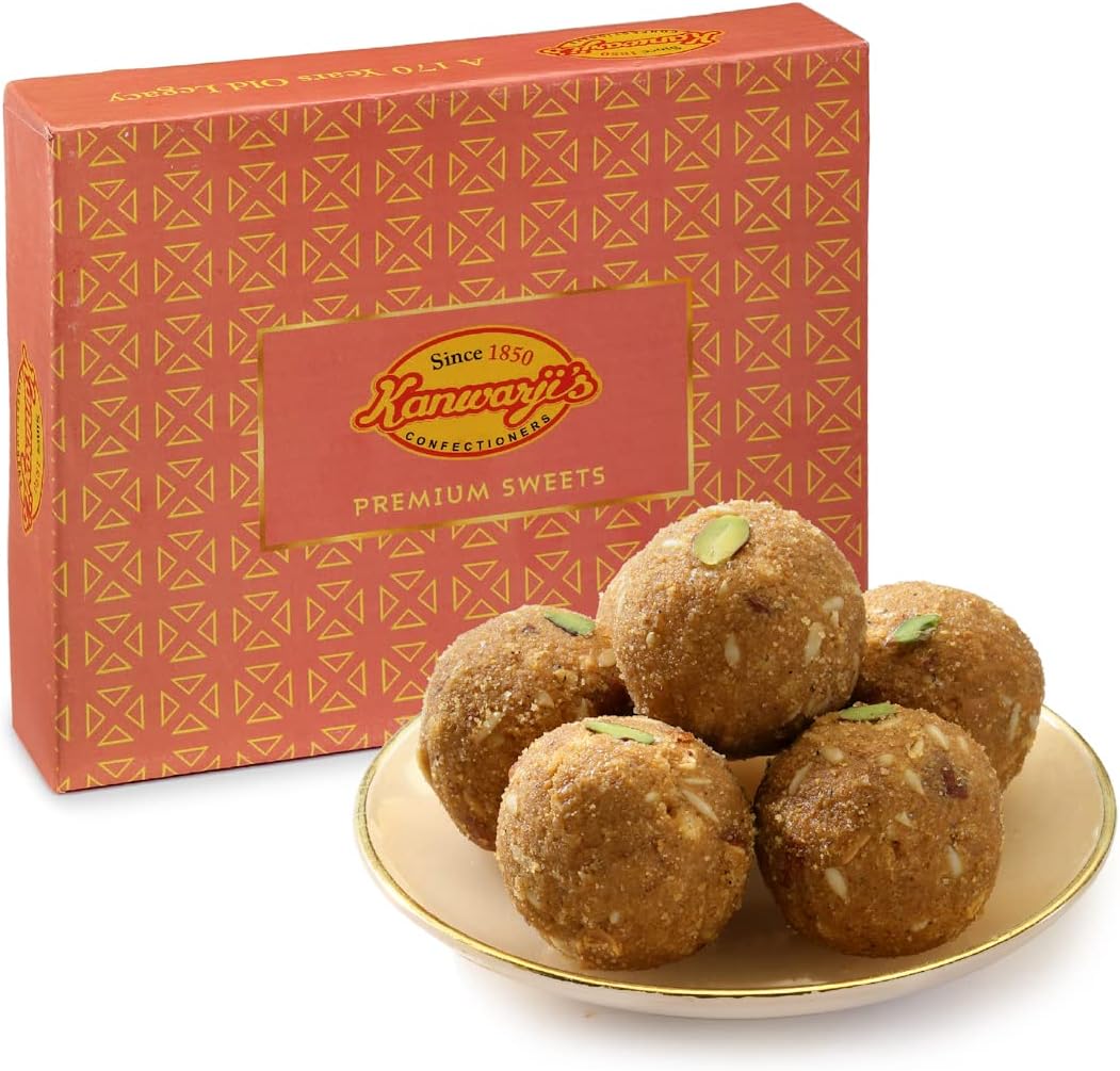 Kanwarji's Confectioners|Made with Pure 100% Desi Ghee Karanchi Halwa|Indian Sweets Pure Mithai And Natural Badam Pista Karachi Halwa(400gm)