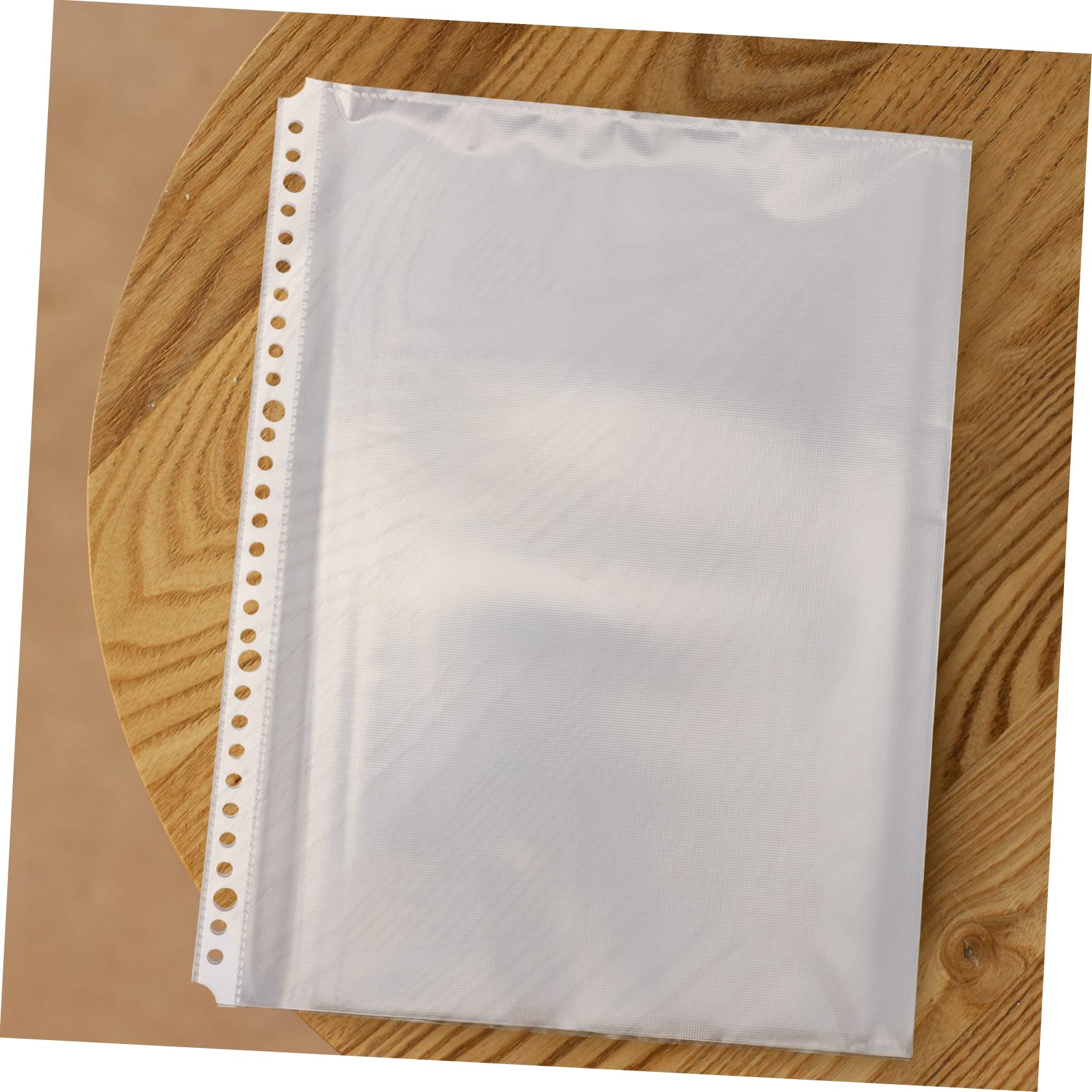 100 protezioni interne per raccoglitori con fori perforati, tasche per raccoglitori di documenti A4, protezioni per pagine A4, per casa, ufficio, cartelle di file in carta trasparente in