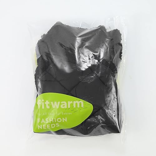 Miniatura 7 de Fitwarm Pijama acolchado con rombos para perros, ropa de cuello alto para perros pequeños, hembras y niños, mameluco para mascotas con pies, atuendo