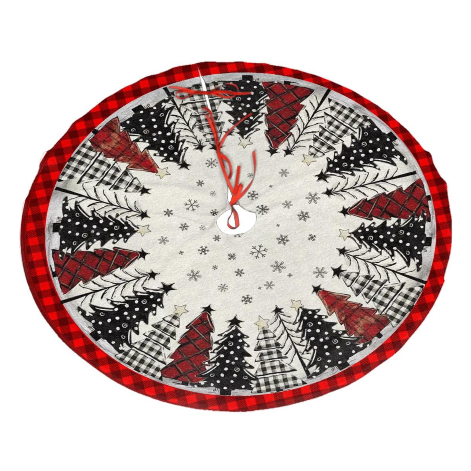 Personalized Christmas Tree Skirt with Picture Custom Xmas Large Tree Mat Add Photo Logo Text Festive Holiday Party Supplies Ornaments Indoor Outdoor