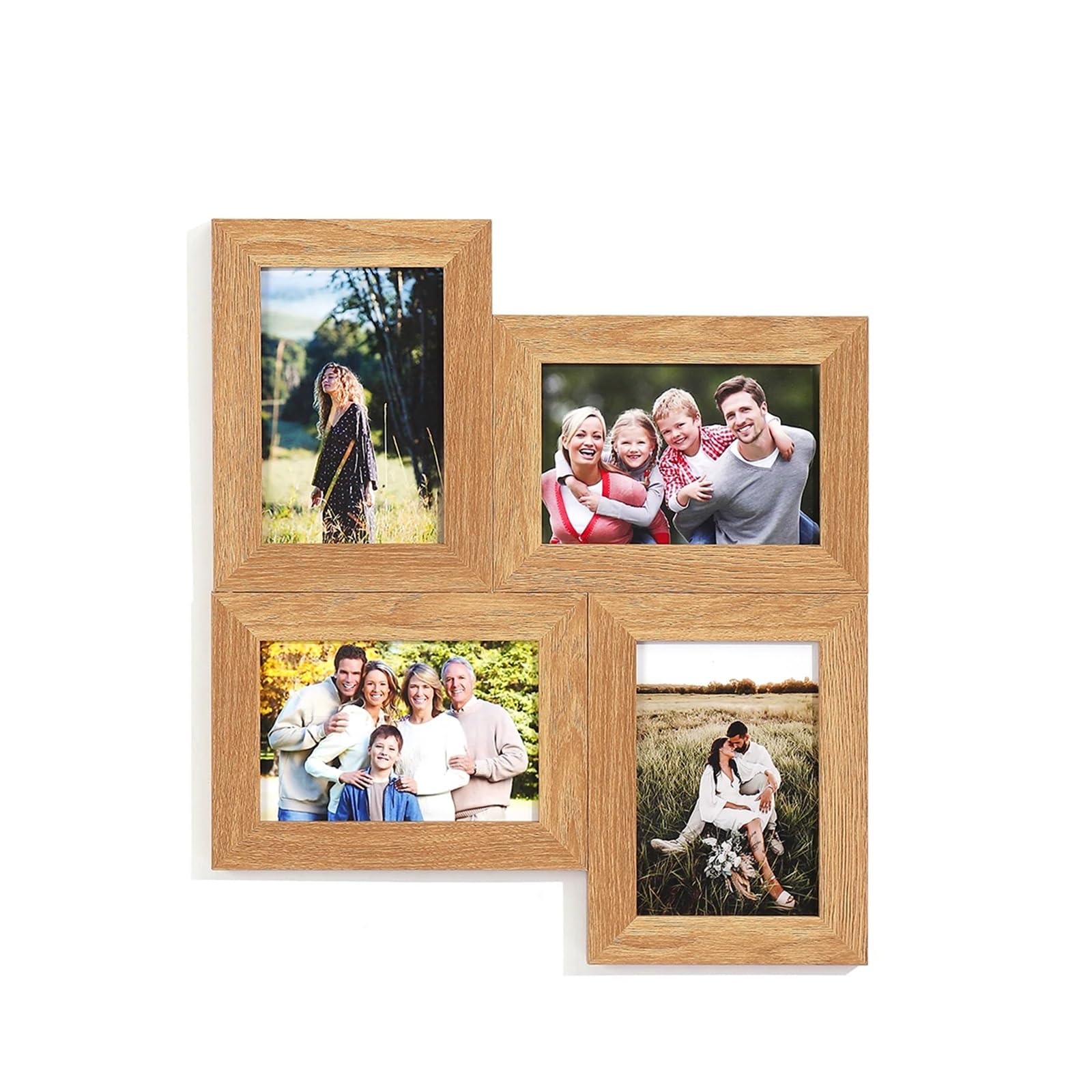 Lot de cadres photo Cadre Photo de Collage 1 pièce 4x6, tenture murale multi-ouverture, affichage multi-photo décoration la maison(Burlywood)
