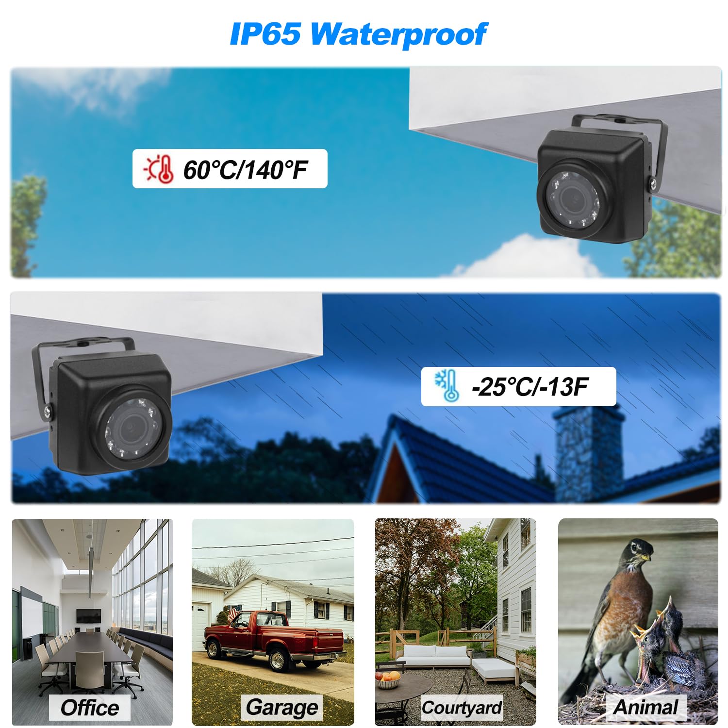 5 MP mini kamera IP POE IP, wodoszczelna IP65, Ultra HD 2880 x 1620, widoczność w nocy, obiektyw 3,6 mm 75°FOV, wykrywanie ruchu, aplikacja/NVR/PC Connect (I704-3-P-TS metal)